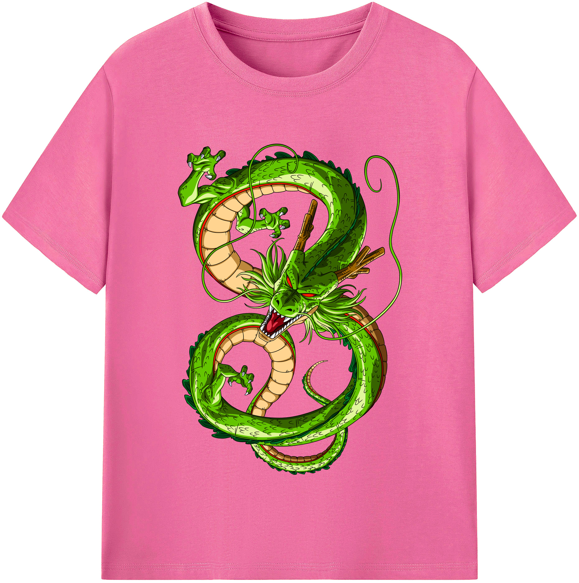 （画像用） ドラゴンボール 神龍 シェンロン DRAGON BALL Shenron レディースカジュアルプリントTシャツ（綿100％）